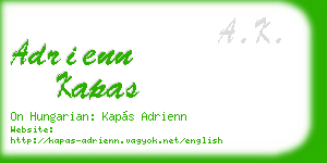 adrienn kapas business card